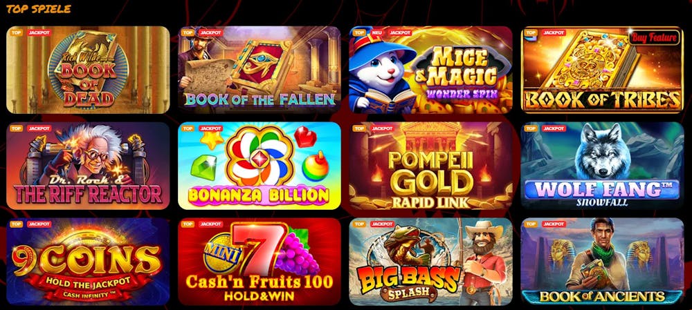 Arlekin Casino Spielauswahl