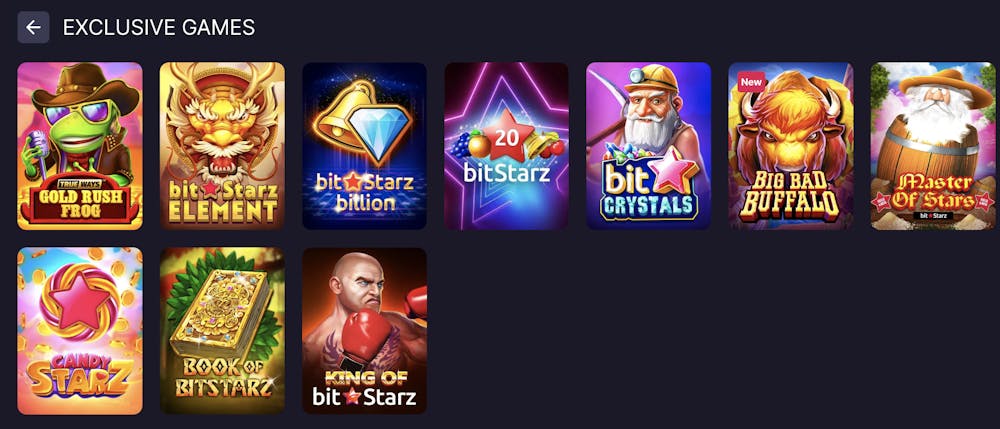 Bitstarz Casino exklusive Spiele