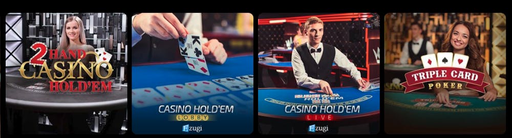 Beispiel für Live Poker im Casino ohne Limit