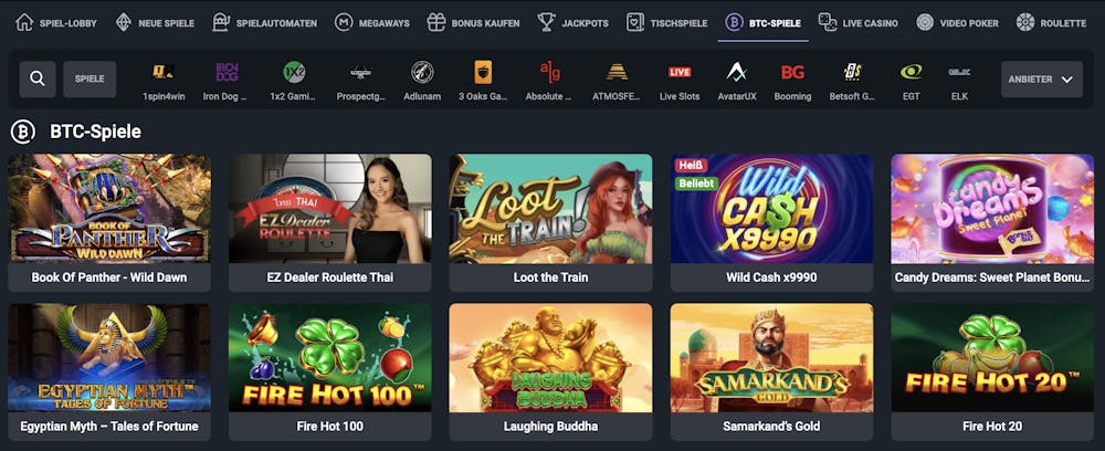 iLucki Casino Bitcoin Spiele