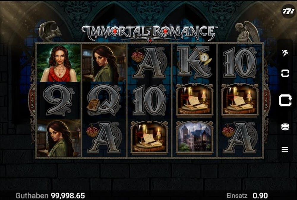 Aufbau des Immortal Romance Slots