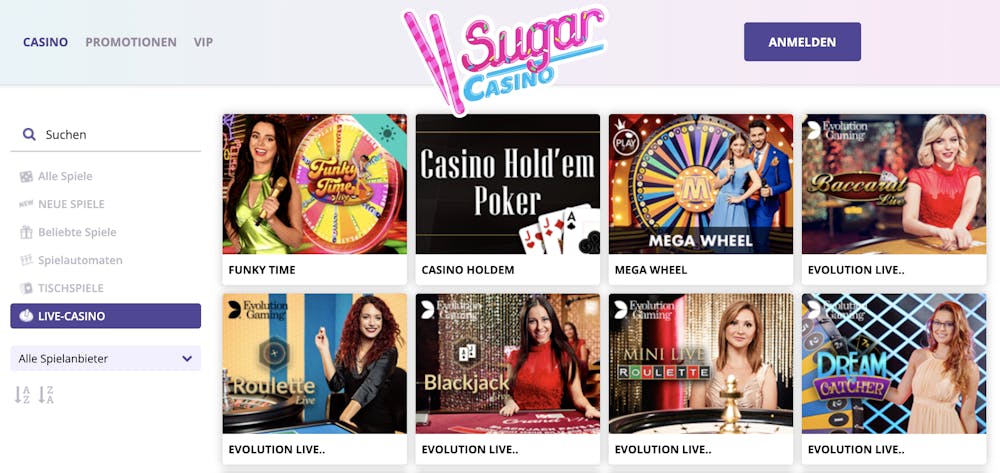 Sugar Casino Live Casino