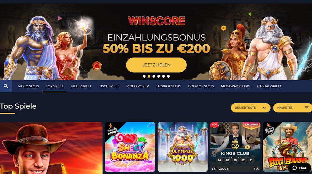 Winscore Casino Startseite