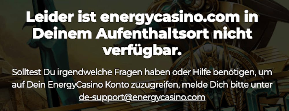 Energy Casino Verfügbarkeit in Deutschland