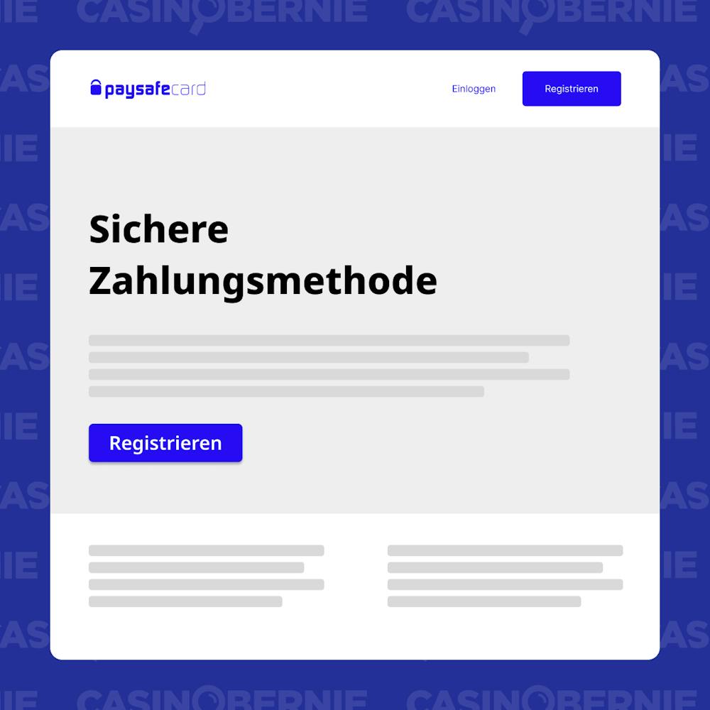 Registrierung bei myPaysafe starten