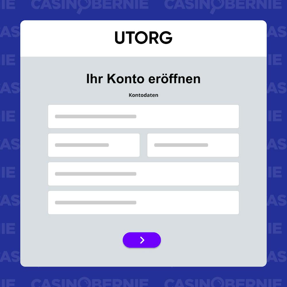 Utorg Login erstellen