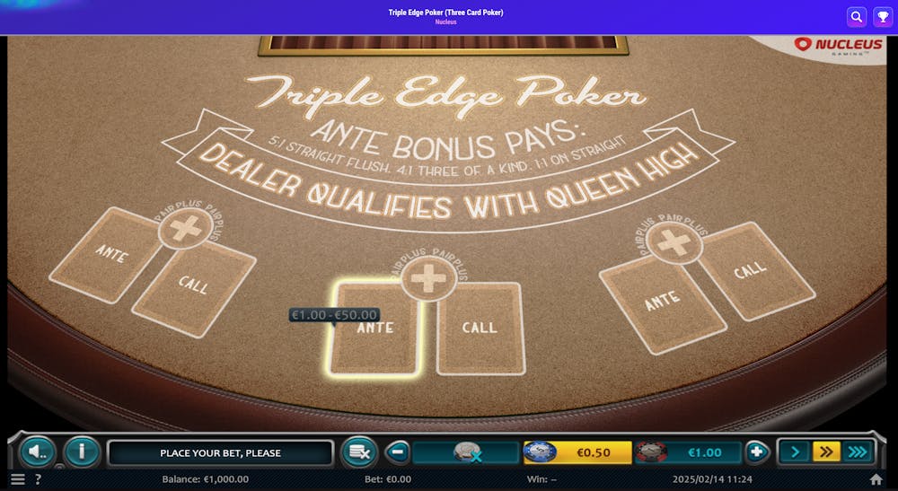 3 Karten Poker Casino Demoversion