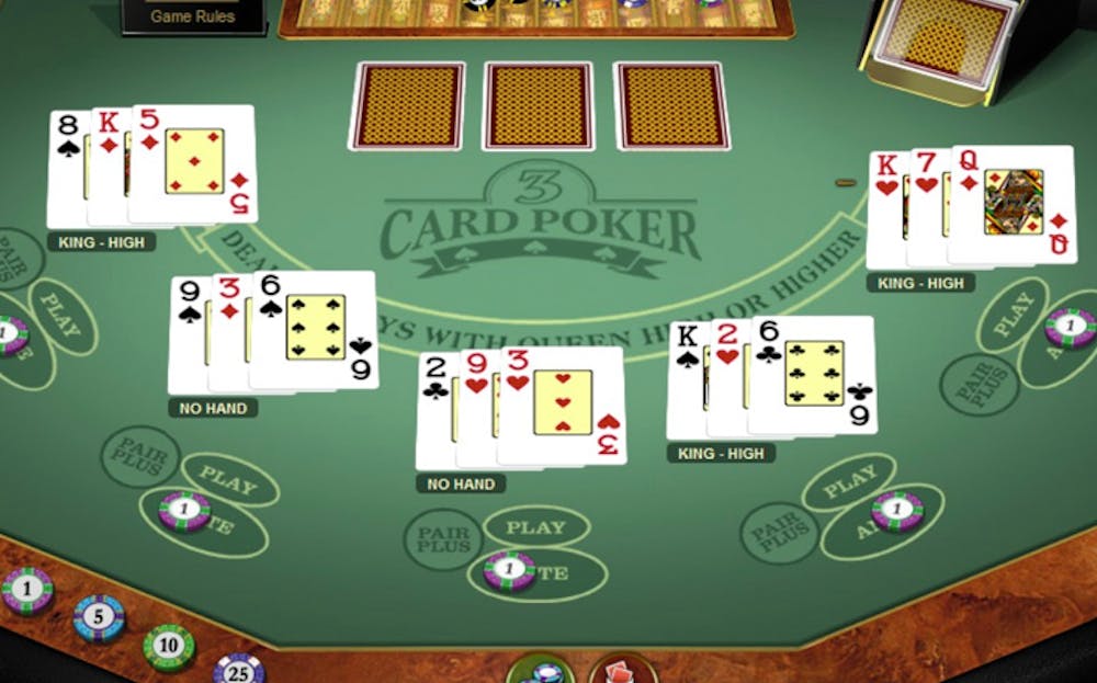 3 Card Poker Spieltisch