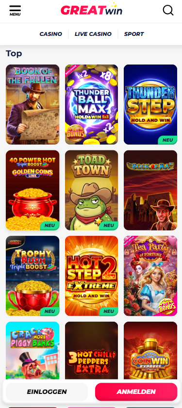 GreatWin Casino Online Spiele
