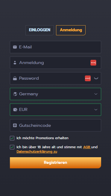 Flappy Casino Registrierung