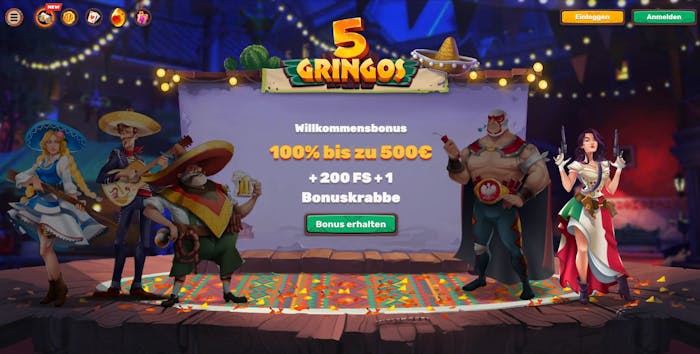 5 Gringos Casino Hauptseite
