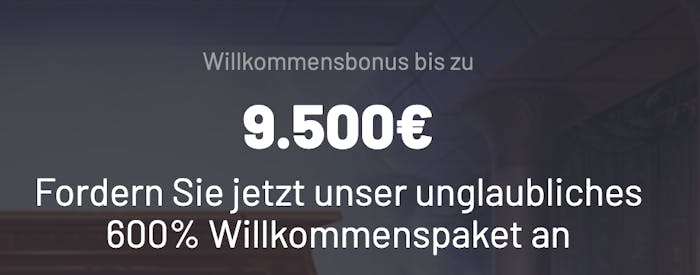 Beispiel für einen 600 Prozent Casino Bonus