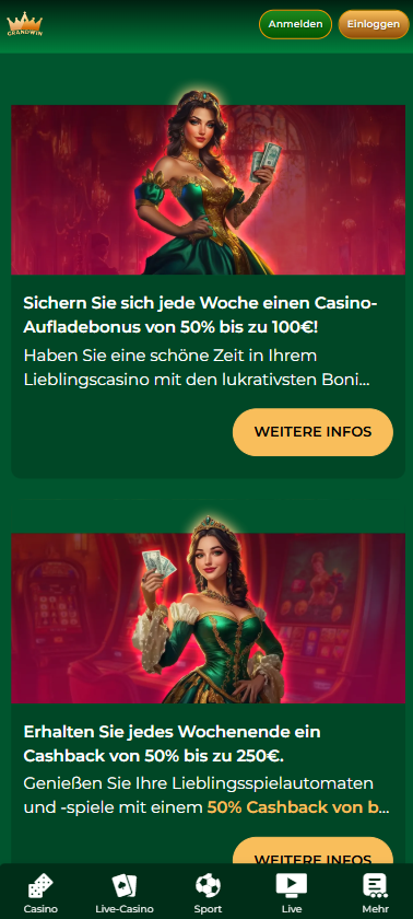 Grandwin Casino Willkommensbonus