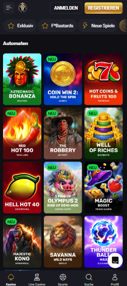 FortunePlay Casino Spielauswahl