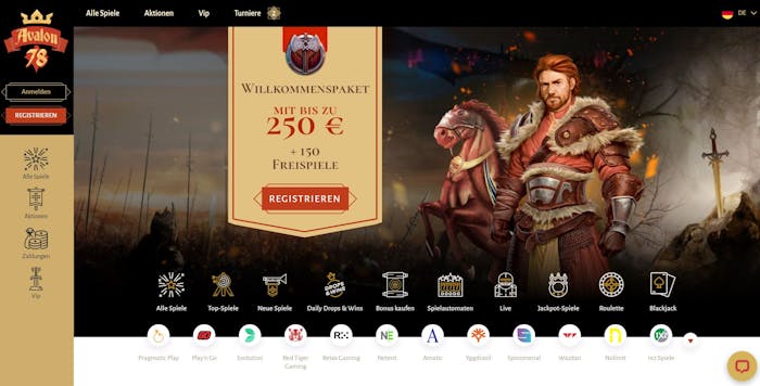 Avalon78 Casino Startseite