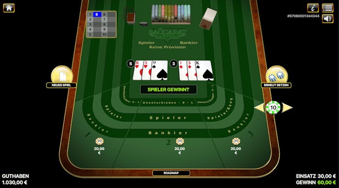 Casino Tischspiele Baccarat
