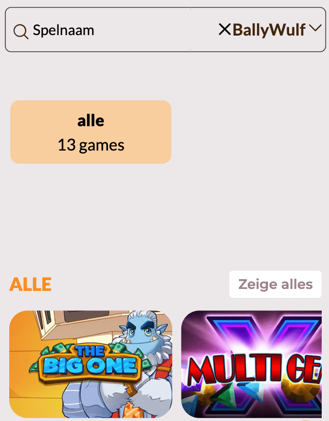 Beispielauswahl von Bally Wulff Casino Spielen