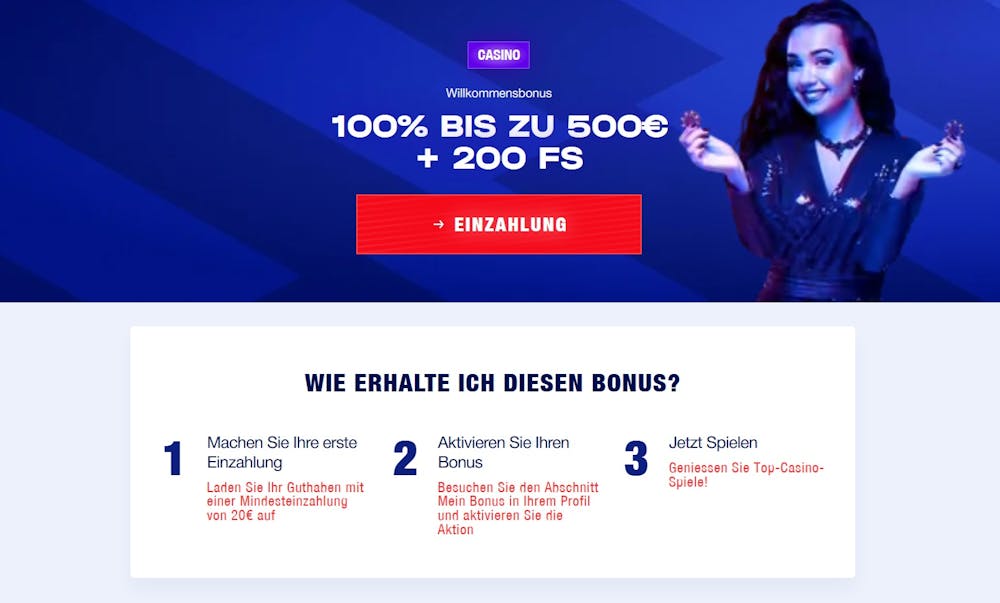 Bankonbet Casino Willkommensbonus von 100 Prozent bis zu 500 Euro und 200 Freispiele