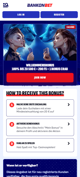Bankonbet Casino Willkommensbonus
