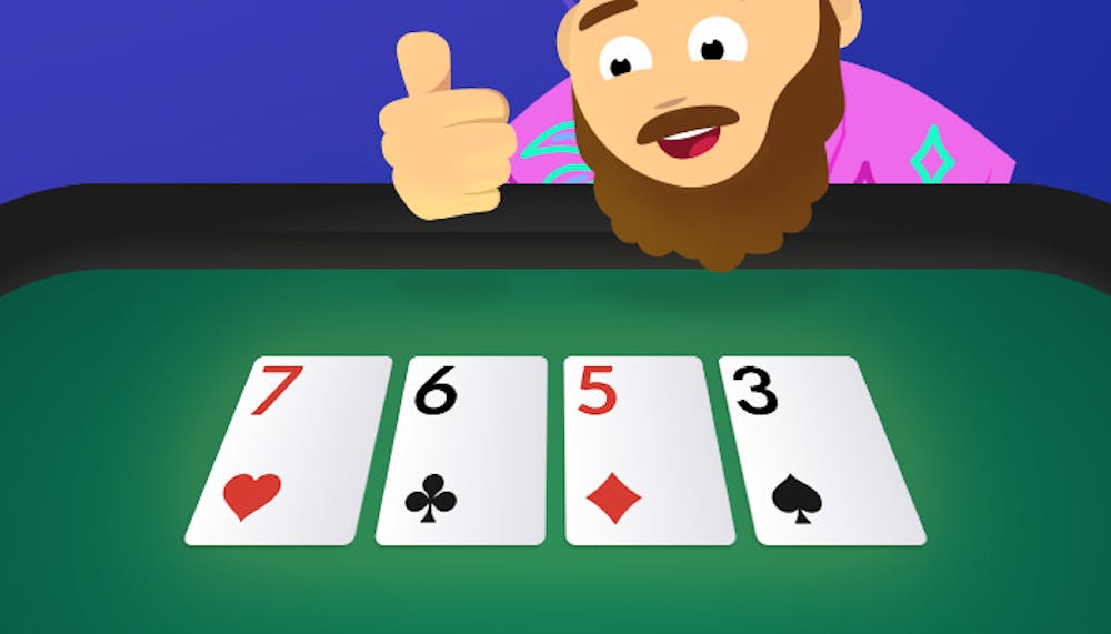 Beste Badugi Poker Hand 7-6-5-3