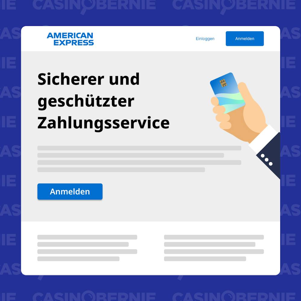 American Express Webseite öffnen