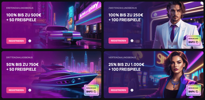 50 Freispiele Bet and Play Casino: Lohnt sich der Bonus?