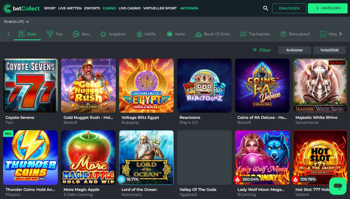 Review: Betcollect Casino für Spieler aus Deutschland