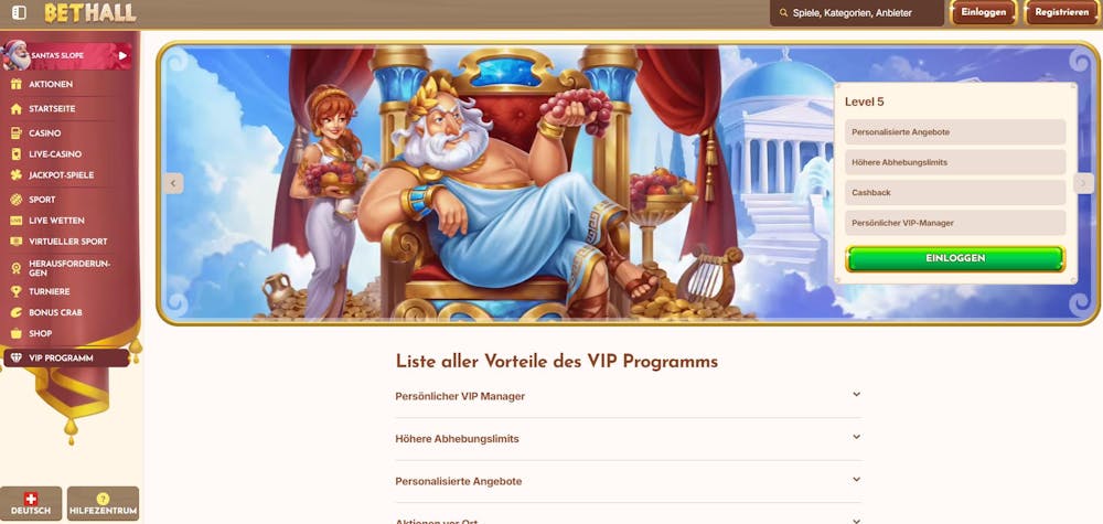 Das Bethall VIP-Programm