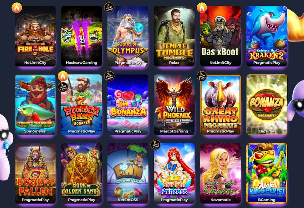 Bet It All Casino Spielauswahl