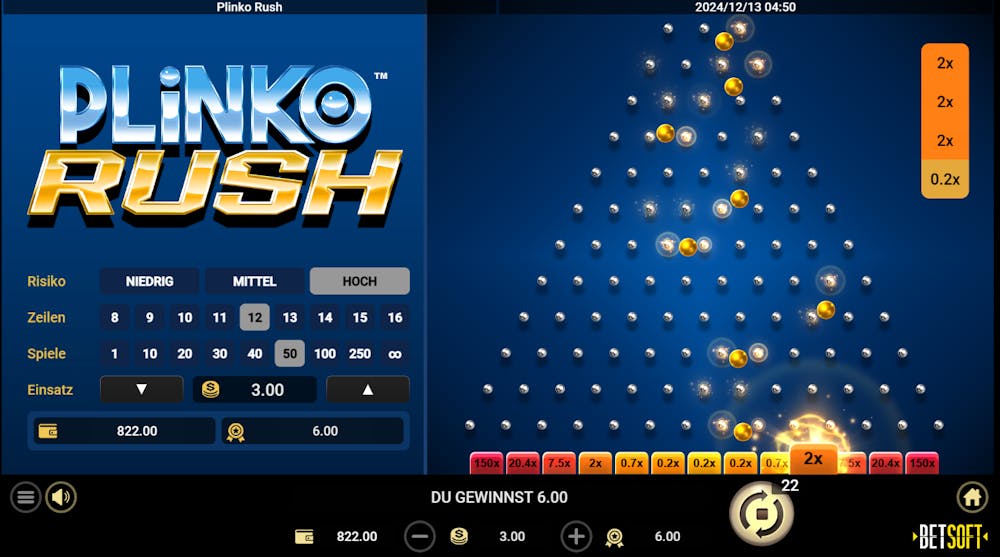 Plinko Rush von Betsoft