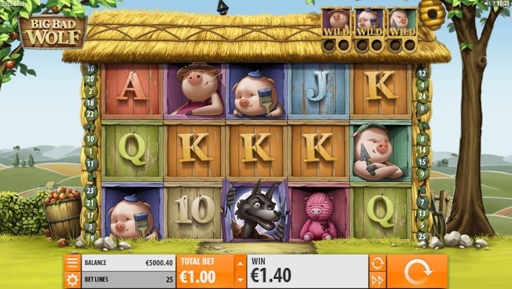 Aufbau beim Big Bad Wolf Slot