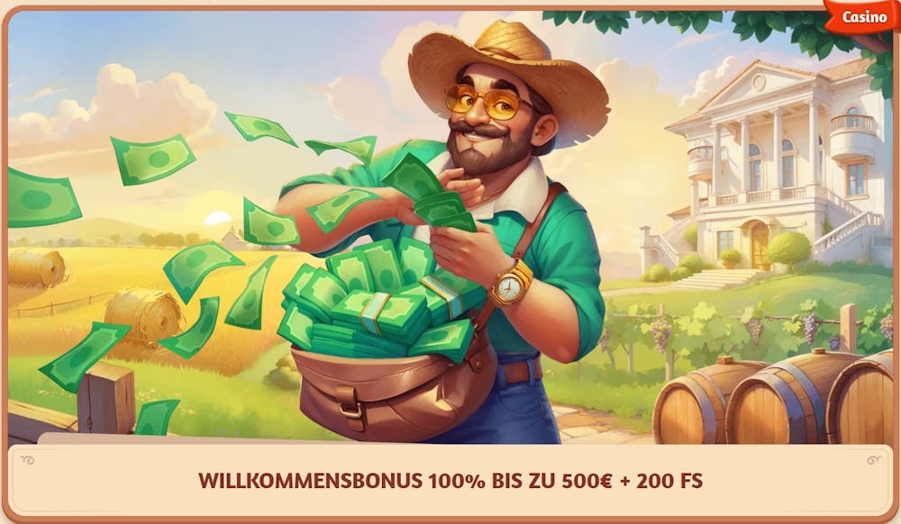 BillyBets Casino Willkommensbonus bis zu 500 Euro und 200 Freispiele