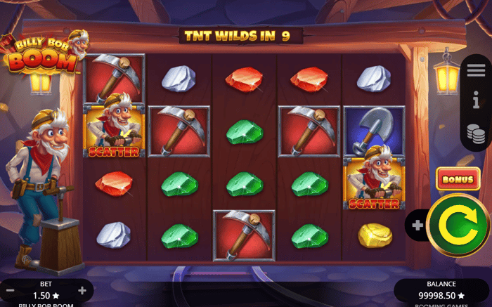 Billy Boom Screenshot des Booming Games Slots.