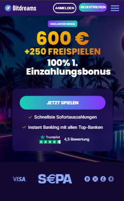 Willkommensbonus im Bitdreams Casino