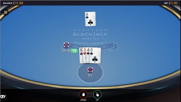 European Blackjack von Switch Studios