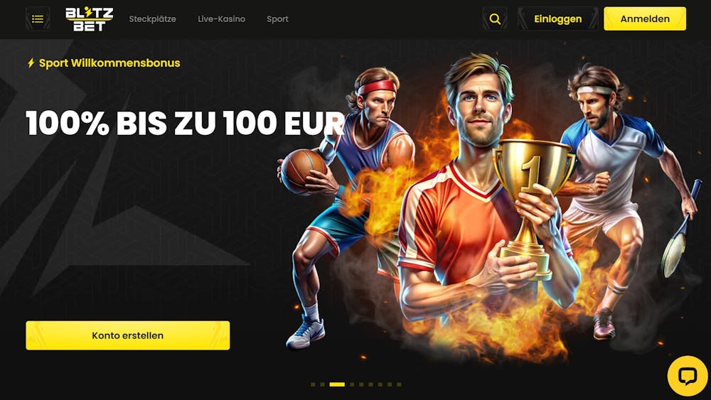 Die Homepage von Blitzbet Casino