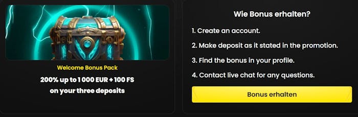 Der Willkommensbonus von Blitzbet Casino