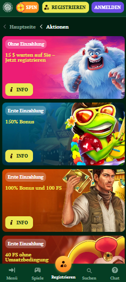 Willkommensbonus im Bonanza Game Casino
