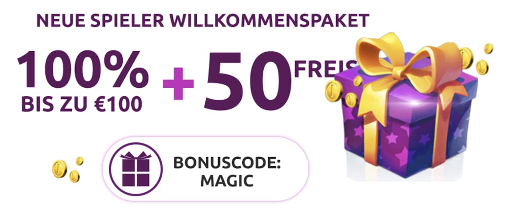 Beispielangebot fuer einen Casino Bonus Code ohne Einzahlung