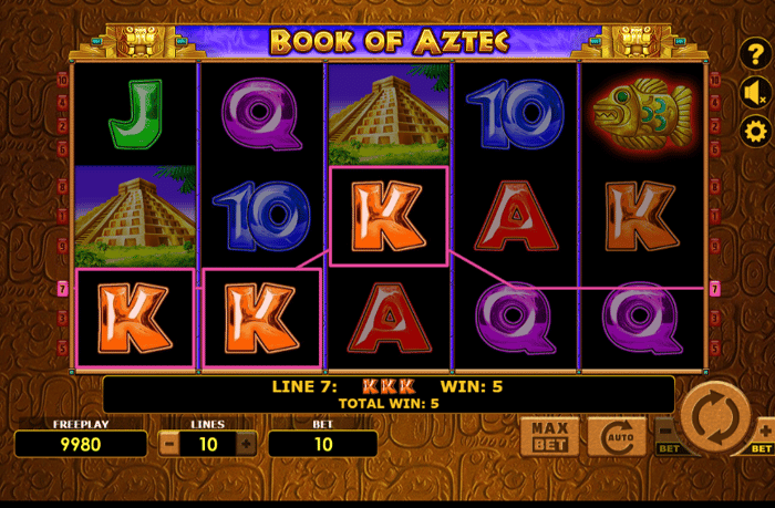 Amatic Slots Screenshot von Book of Aztec.