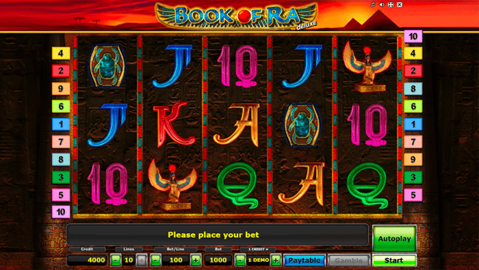 Beispielbild des Book of Ra Slotspiels