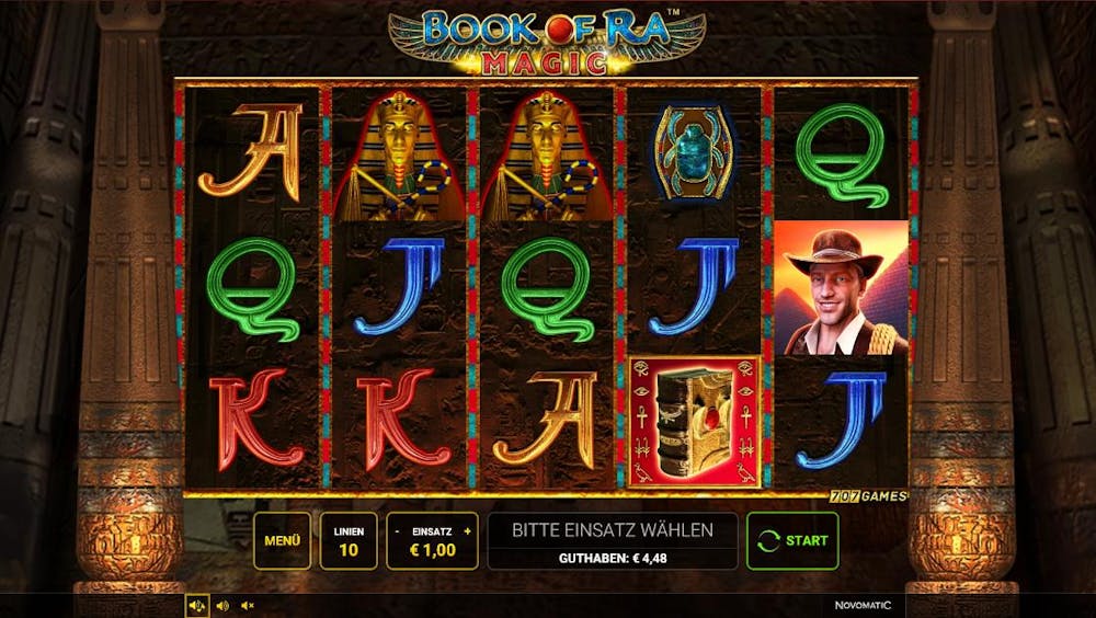 Aufbau beim Book of Ra Magic Slot