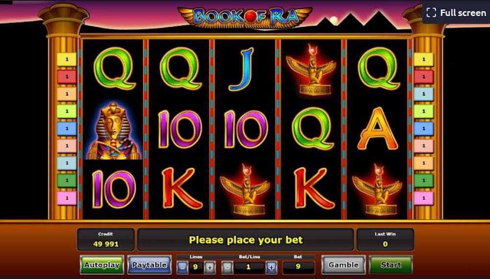 Der Aufbau des Book of Ra Slots