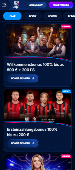 Boomerang-Bet Willkommensbonus