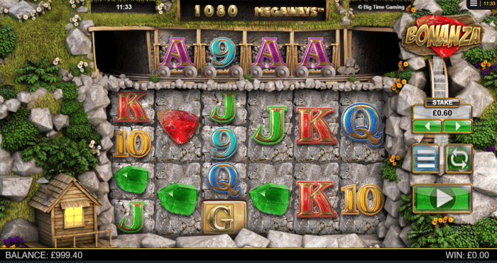 Bonanza Megaways Slot Screenshot von Big Time Gaming.