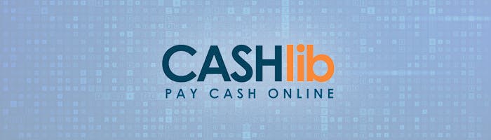 CASHlib Logo vor Hintergrund mit Datenblöcken