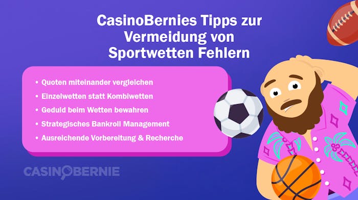CasinoBernies Tipps zur Vermeidung von Sportwetten Fehlern