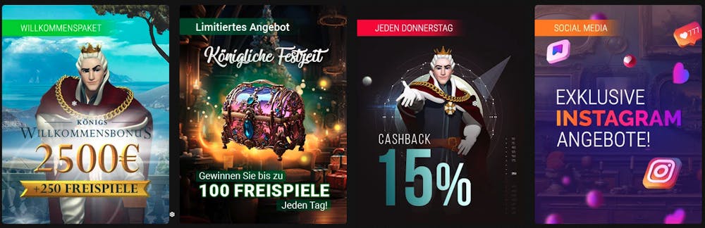 Beispiel für Bonusangebote im Casino ohne Limit