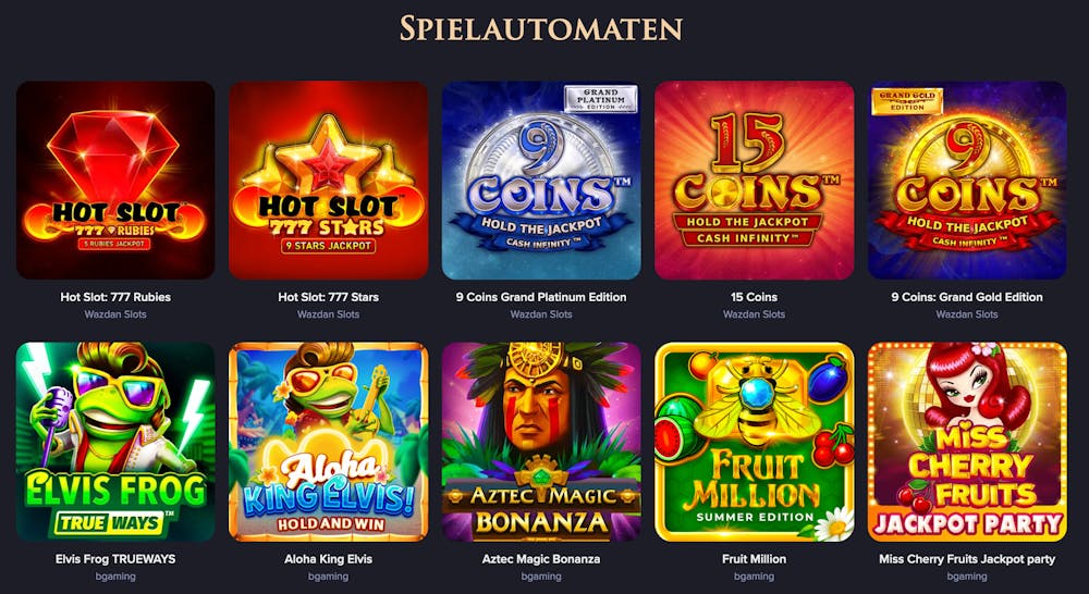 Casinorex Spielautomaten