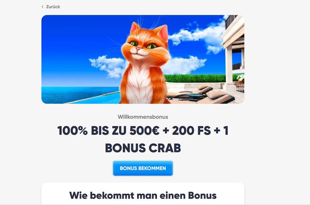 Der Willkommensbonus bei Cazimbo